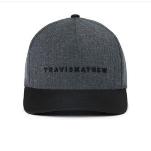 TRAVIS MATHEW  Passing Lane Snapback Baseball Cap - Heather Grey/Black
